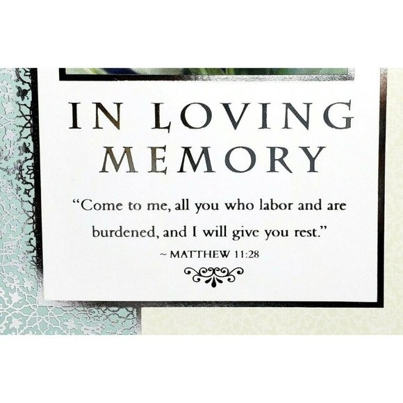 Sisters Of St Francis Of Assisi In Loving Memory Silver Foil Greeting Card - Picture 3 of 12